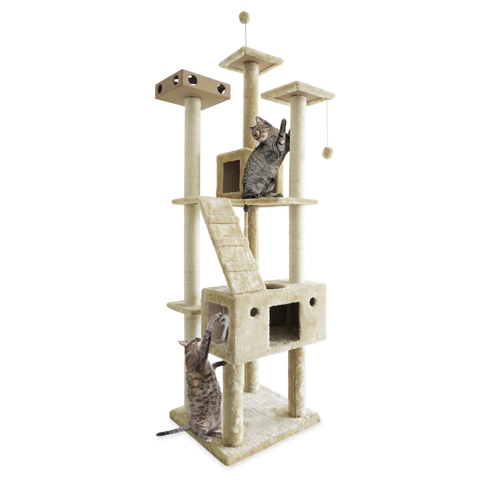 FurHaven Tiger Tough Double Decker Playground Cat Tree House Bed Bath Beyond 12269644